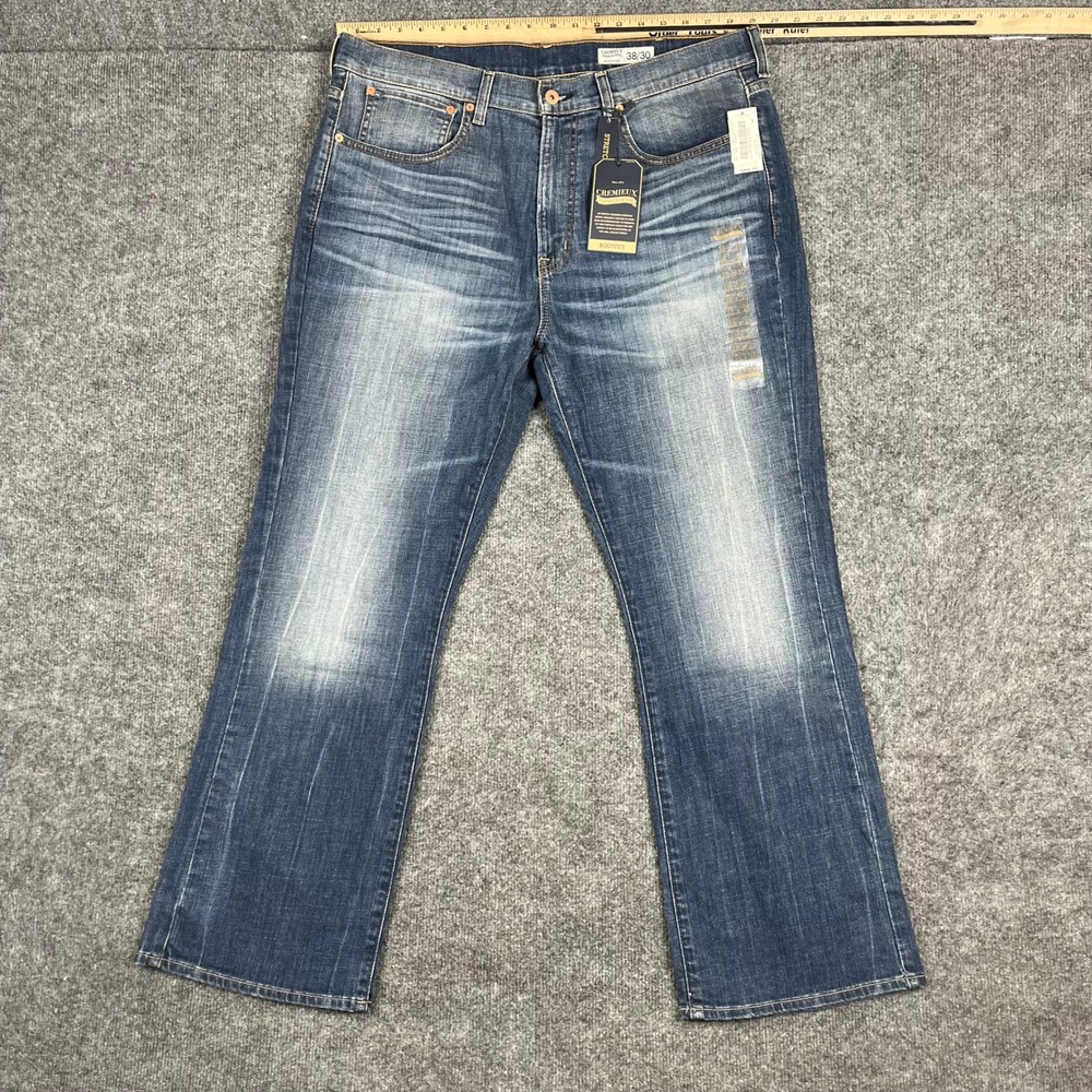 Cremieux‎ Jeans Mens Size 38/30 Blue Bootcut Stretch Low Rise Faded NWT